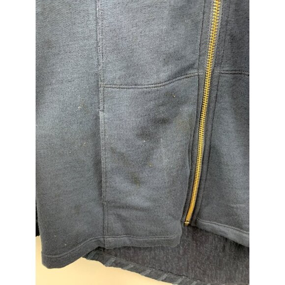 Market & Spruce Womens Small Blue Striped Long-Sleeve Zip Jacket With Pockets - Picture 5 of 6